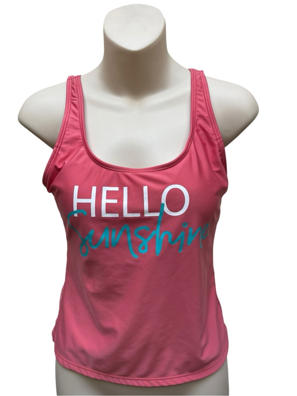 Bobbie Brooks Hello Sunshine Pink Tankini Swim Top Women’s Medium